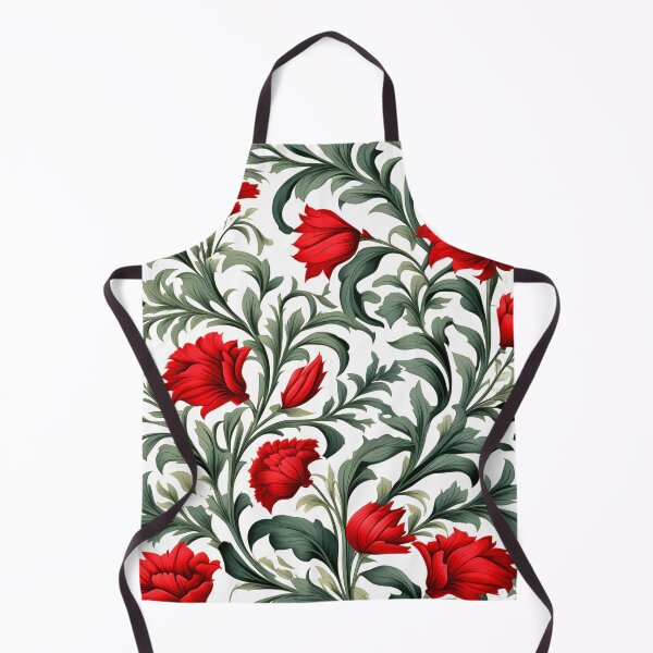 Item preview, Red And White Colors Floral And Foliage Seamless Patterns  designed and sold by Uday24.