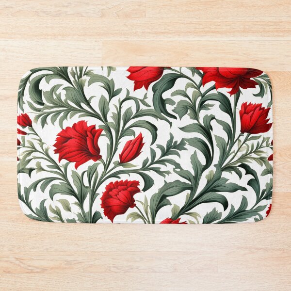 Item preview, Red And White Colors Floral And Foliage Seamless Patterns  designed and sold by Uday24.