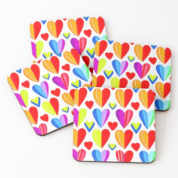 Item preview, Colorful Hearts Bliss: Stylish Pattern designed and sold by Health And Fitness Posts e-Store.