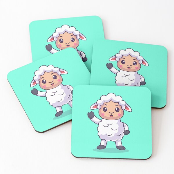 Item preview, Friendly Greetings: Cute Sheep Waving Hand Cartoon Icon designed and sold by hjian8219.