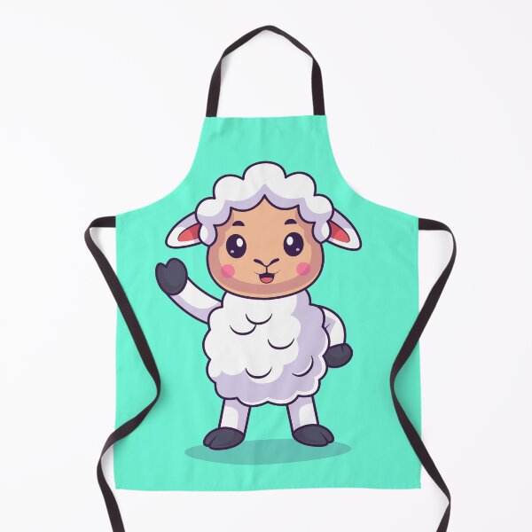 Item preview, Friendly Greetings: Cute Sheep Waving Hand Cartoon Icon designed and sold by hjian8219.