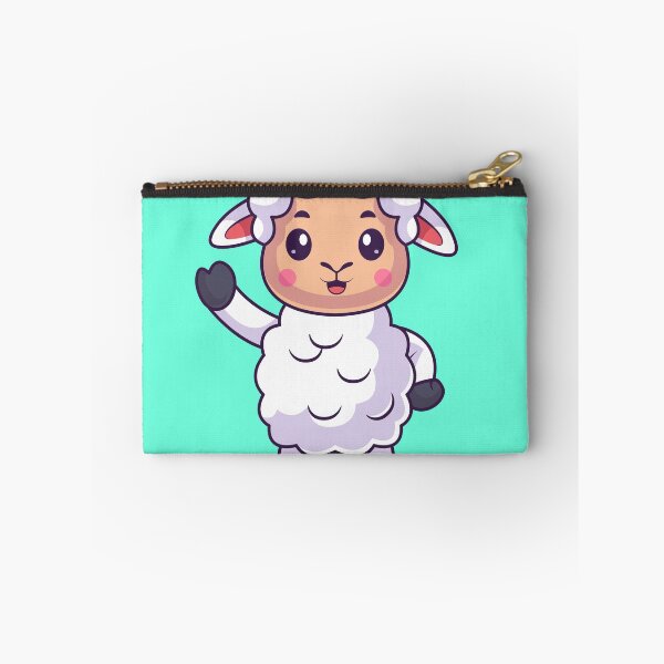 Item preview, Friendly Greetings: Cute Sheep Waving Hand Cartoon Icon designed and sold by hjian8219.