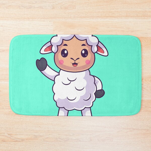 Item preview, Friendly Greetings: Cute Sheep Waving Hand Cartoon Icon designed and sold by hjian8219.
