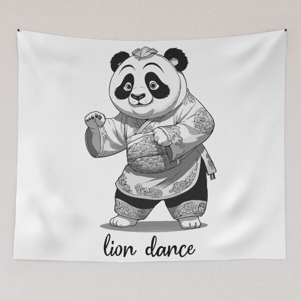 Item preview, Lion Dance, A Panda Wearing Chinese Clothes CNY 2024 designed and sold by Hirokaa.