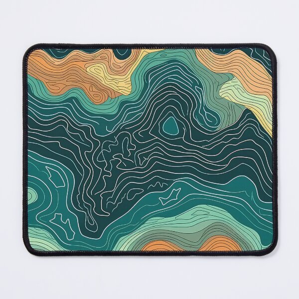 Item preview, Abstract Waves ocean Contour Line tourquoise  designed and sold by Anna Sacha.
