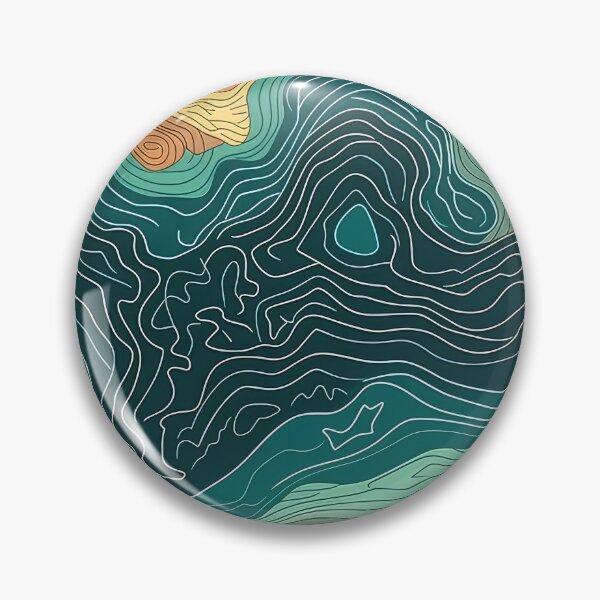 Item preview, Abstract Waves ocean Contour Line tourquoise  designed and sold by Anna Sacha.