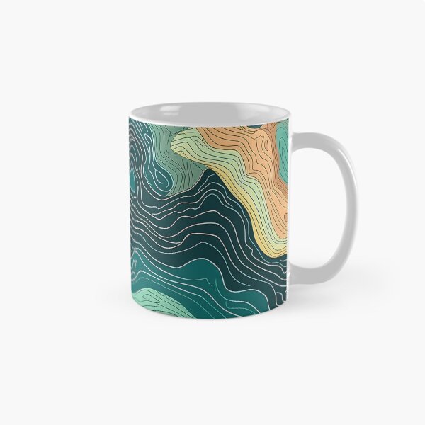 Item preview, Abstract Waves ocean Contour Line tourquoise  designed and sold by Anna Sacha.