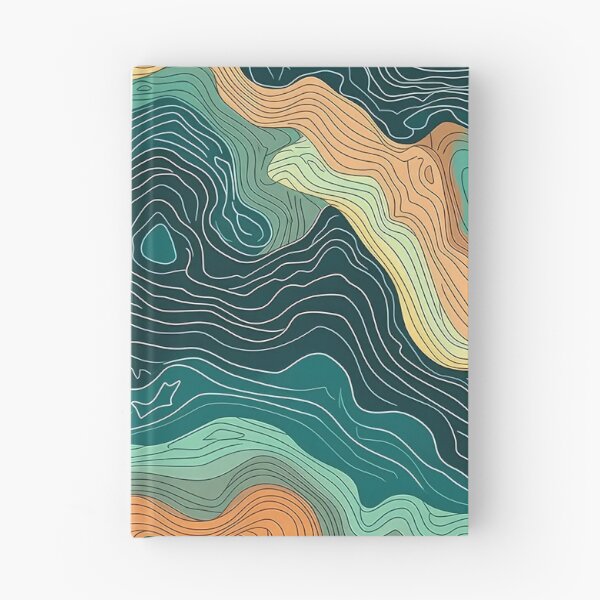 Item preview, Abstract Waves ocean Contour Line tourquoise  designed and sold by Anna Sacha.