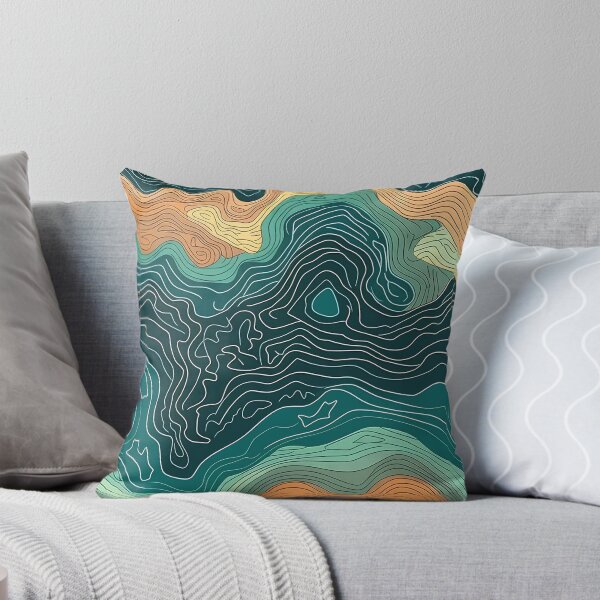 Item preview, Abstract Waves ocean Contour Line tourquoise  designed and sold by Anna Sacha.