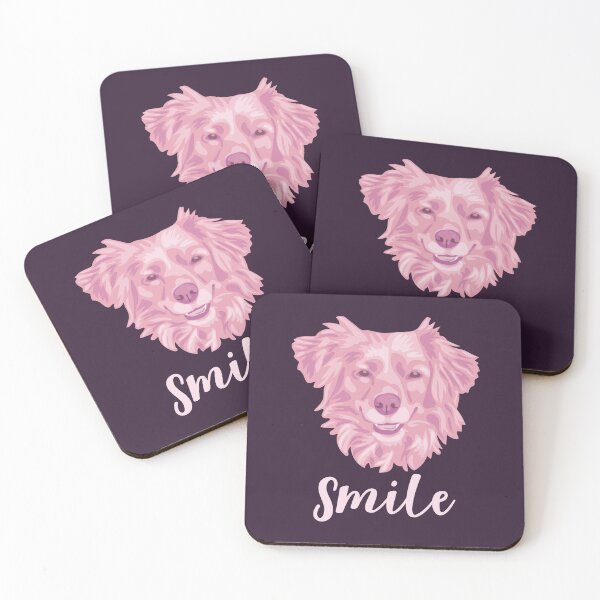 Item preview, DuFauna Pink Dog Joyful Smile Dark 02081201 designed and sold by DuFauna.