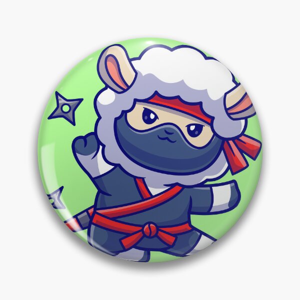 Item preview, Title: "Stealthy Ewe: Cute Sheep Ninja with Shuriken Cartoon Icon" designed and sold by hjian8219.
