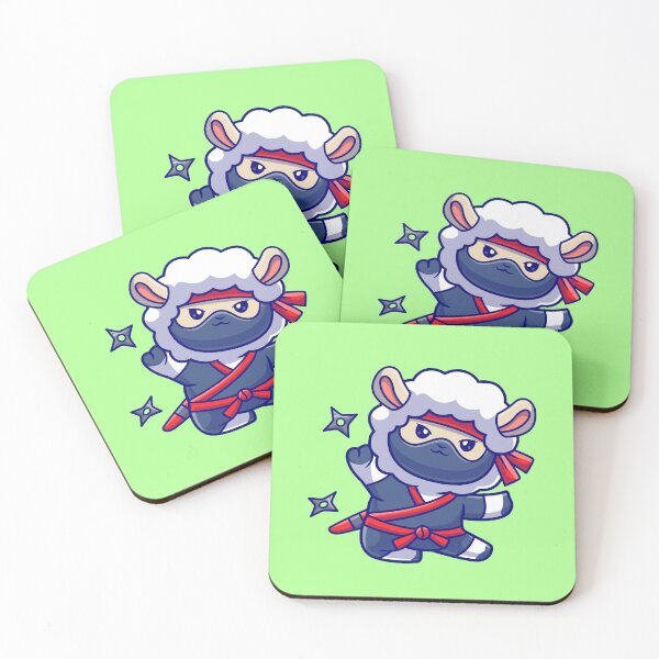 Item preview, Title: "Stealthy Ewe: Cute Sheep Ninja with Shuriken Cartoon Icon" designed and sold by hjian8219.