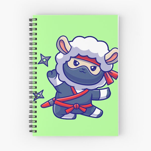 Item preview, Title: "Stealthy Ewe: Cute Sheep Ninja with Shuriken Cartoon Icon" designed and sold by hjian8219.