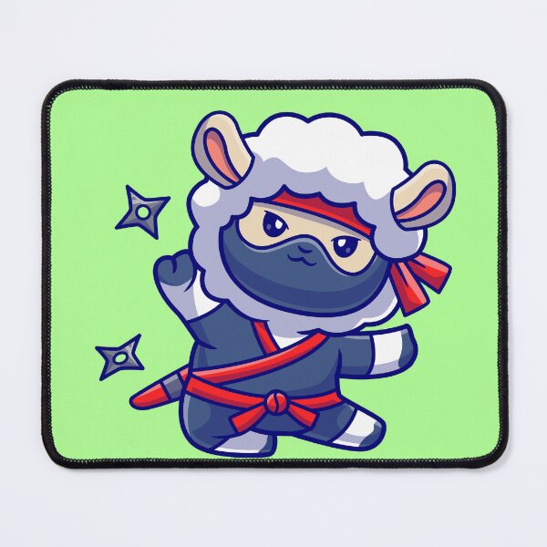 Item preview, Title: "Stealthy Ewe: Cute Sheep Ninja with Shuriken Cartoon Icon" designed and sold by hjian8219.