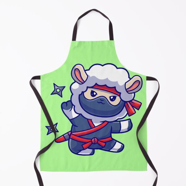 Item preview, Title: "Stealthy Ewe: Cute Sheep Ninja with Shuriken Cartoon Icon" designed and sold by hjian8219.