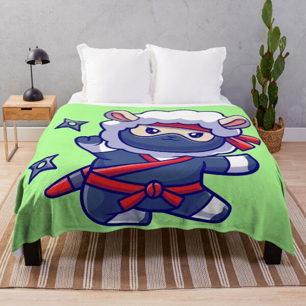 Item preview, Title: "Stealthy Ewe: Cute Sheep Ninja with Shuriken Cartoon Icon" designed and sold by hjian8219.