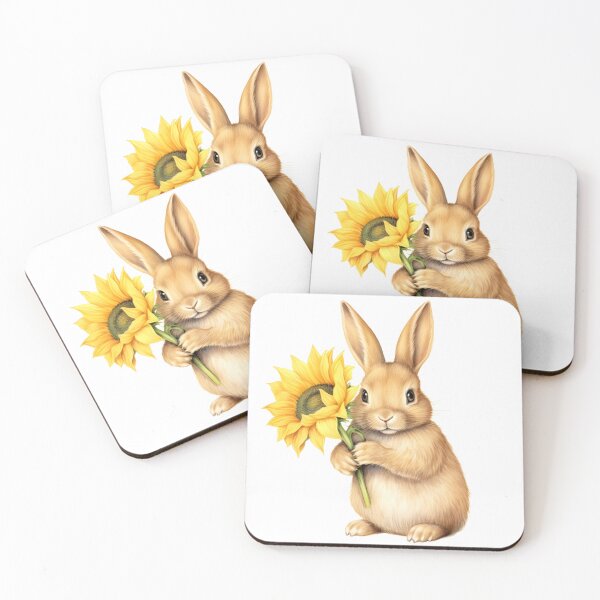 Item preview, Bunny with Sunflowers designed and sold by macco775.