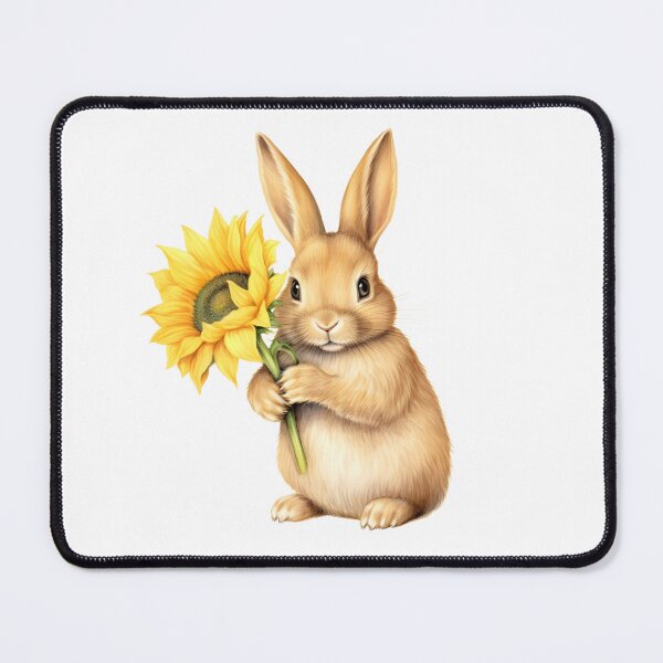 Item preview, Bunny with Sunflowers designed and sold by macco775.
