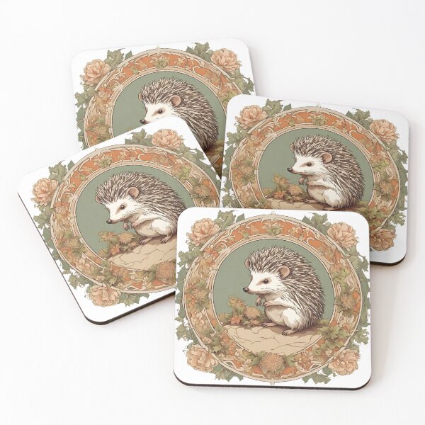Item preview, Art Nouveau Hedgehog 2 designed and sold by LittleGoblinPrs.