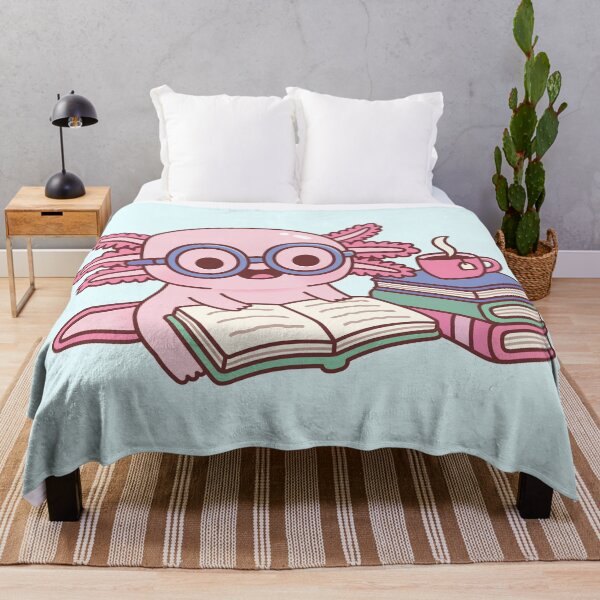 Item preview, Cute Axolotl With Glasses Reading A Book designed and sold by rustydoodle.