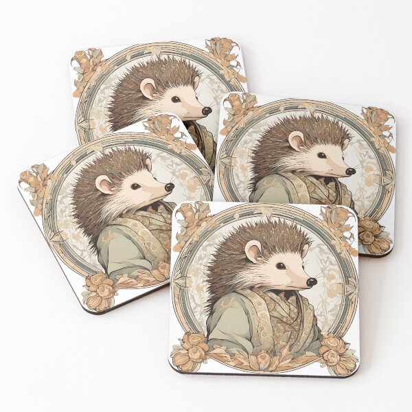Item preview, Art Nouveau Hedgehog 3 designed and sold by LittleGoblinPrs.