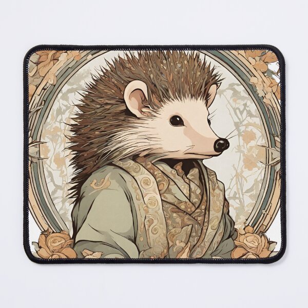 Item preview, Art Nouveau Hedgehog 3 designed and sold by LittleGoblinPrs.