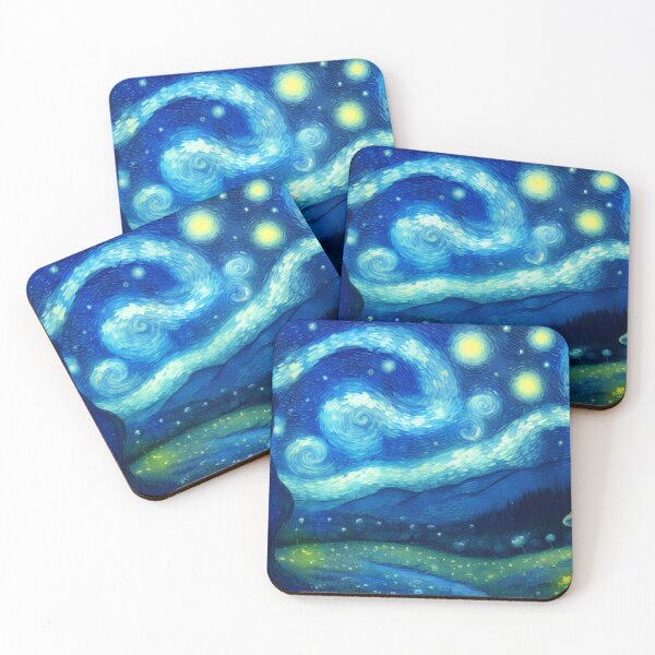 Item preview, Blue Starry Night - Magic Mushroom Forest #38 designed and sold by Scarlet Swan.