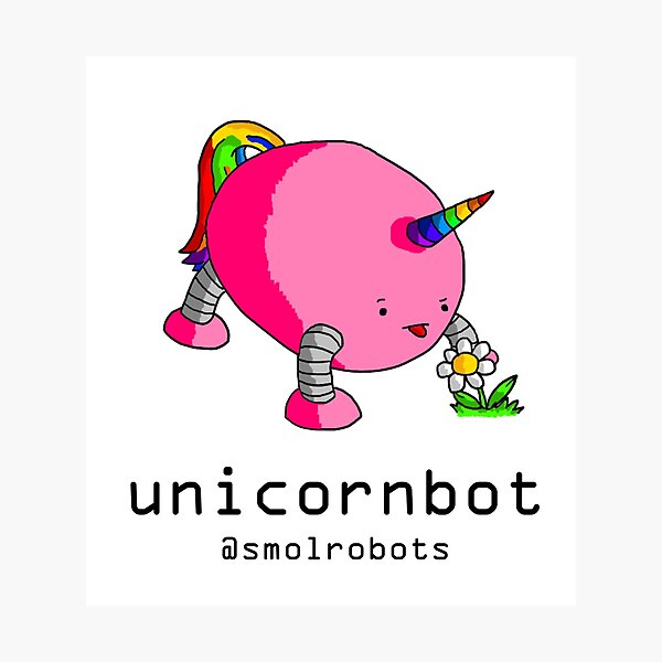 Unicornbot (colour) Photographic Print