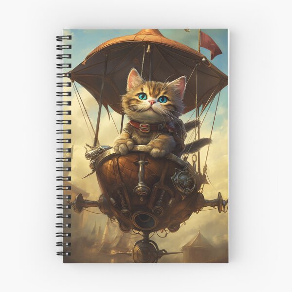 Item preview, Cat in flying machine designed and sold by ThisWayUpAr.