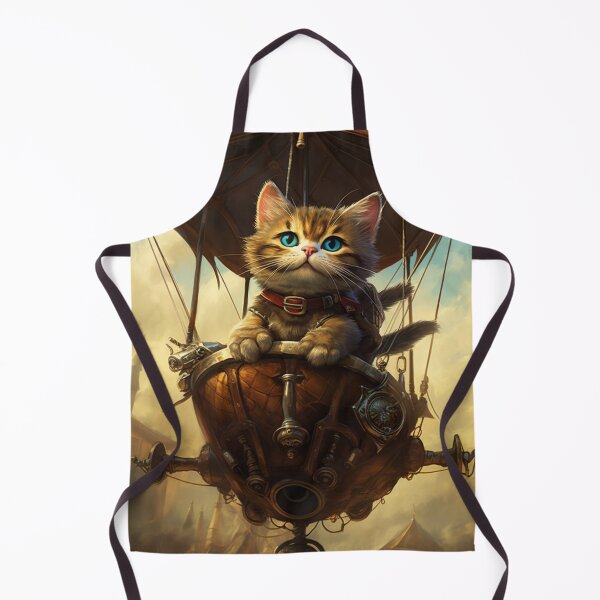 Item preview, Cat in flying machine designed and sold by ThisWayUpAr.