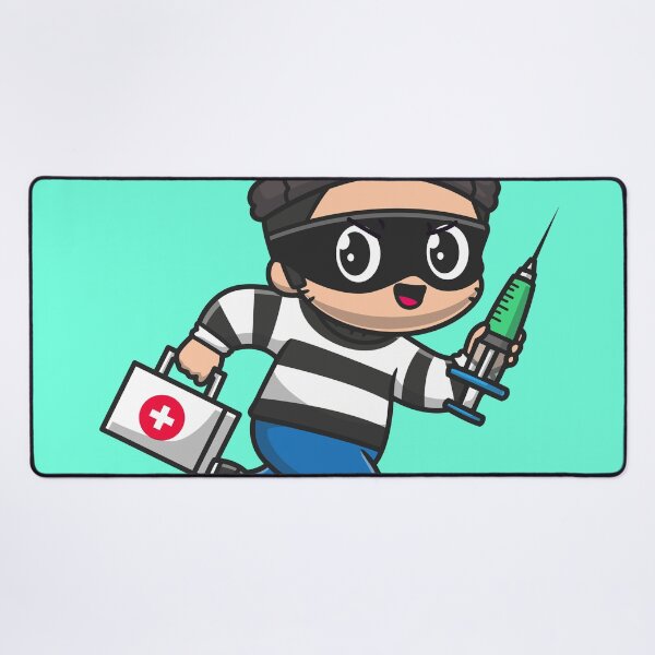 Item preview, Sneaky Savior: Cute Thief with First Aid Box and Injection Cartoon Icon designed and sold by hjian8219.
