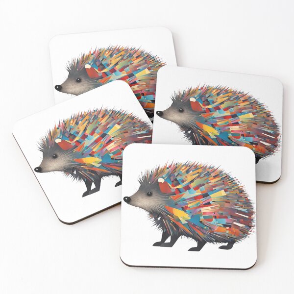 Item preview, Colorful Abstract Hedgehog designed and sold by LittleGoblinPrs.