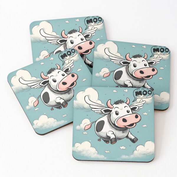Item preview, Cute Funny Flying Cow Quote Moo. Quirky Cow Gifts For Cow Lovers  designed and sold by Cuteanimalgifts.
