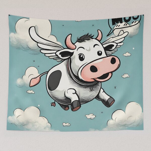 Item preview, Cute Funny Flying Cow Quote Moo. Quirky Cow Gifts For Cow Lovers  designed and sold by Cuteanimalgifts.