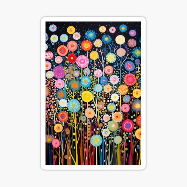 Vista previa del artículo con la obra «Patrón de flores y puntos», diseñado y vendido por ThisWayUpAr.