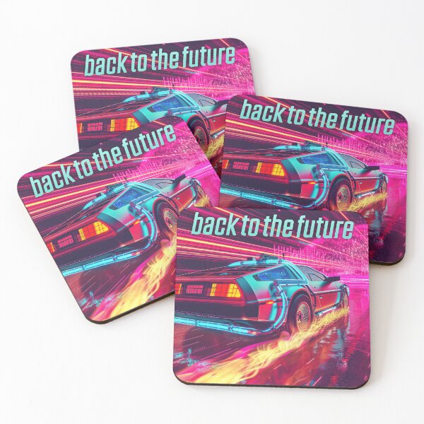 Item preview, Back to the Future Retro VHS Clean Poster Neon Noir Cyberpunk designed and sold by PrintShangri-La.