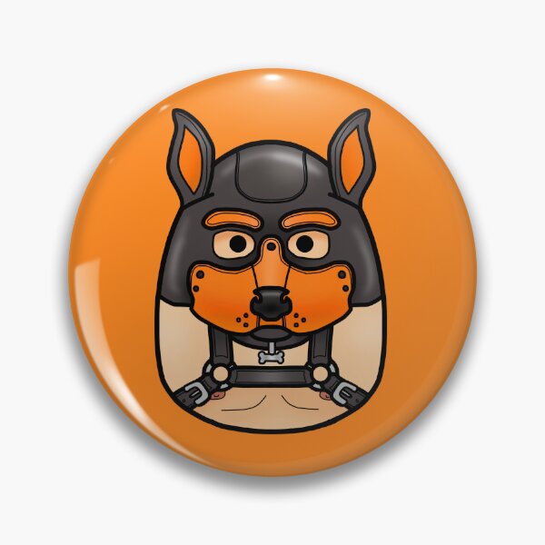 Item preview, Kinkmallows - Orange Pup Play Neoprene Hood designed and sold by Zphal.