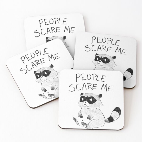 Item preview, La gente me asusta mapache designed and sold by Raccoondoodles.
