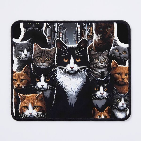 Item preview, Street Cats: A Moonlit Night in Detailed Feline Artistry designed and sold by DethLock.