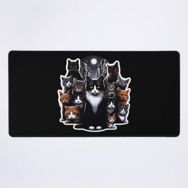 Item preview, Street Cats: A Moonlit Night in Detailed Feline Artistry designed and sold by DethLock.