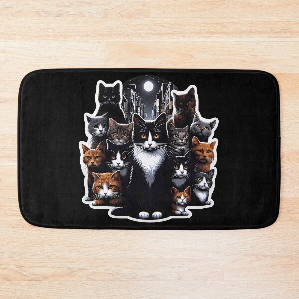 Item preview, Street Cats: A Moonlit Night in Detailed Feline Artistry designed and sold by DethLock.