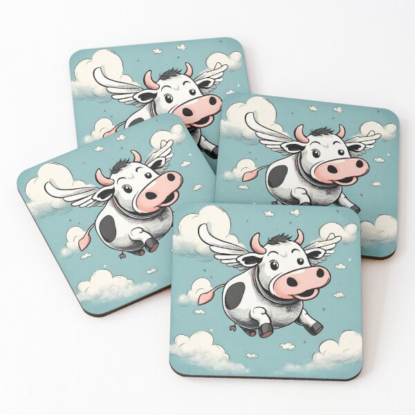 Item preview, Cute Funny Flying Cow Cartoon Gifts For Cow Lovers designed and sold by Cuteanimalgifts.