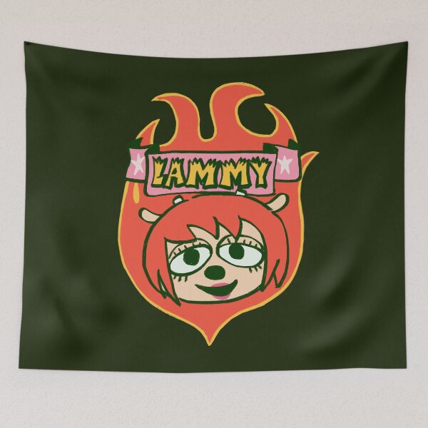 Item preview, Ransroom draws the firey red lammy crest-badge / um jammer lammy sheep girl designed and sold by RansRoom.