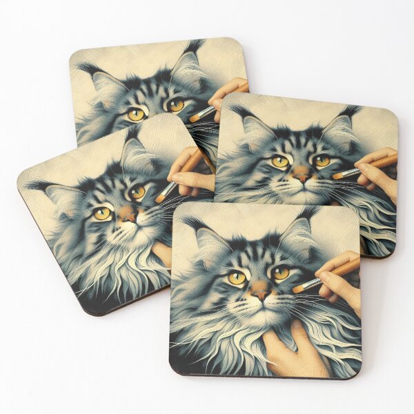 Item preview, Whisker Whimsy: Édouard's Maine Coon Marvels designed and sold by BastKittyStore.