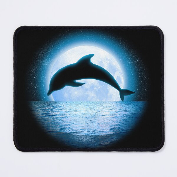 Item preview, Dolphin Jumping in front of the Moon designed and sold by ErMa-Designs.