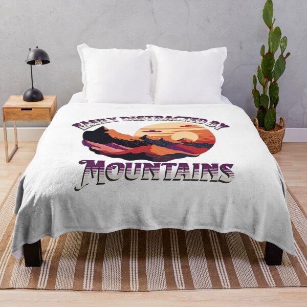 Item preview, Easily Distracted By Mountains camping lovers designed and sold by PRINYOS.