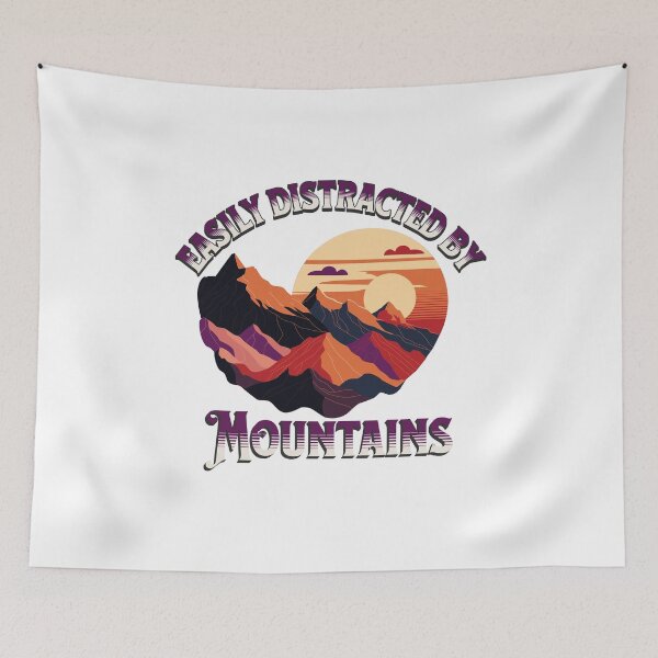 Item preview, Easily Distracted By Mountains camping lovers designed and sold by PRINYOS.