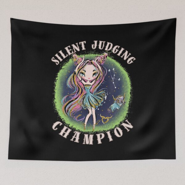 Item preview, Silent Judging Champion. taurus astrology designed and sold by ZodiacWonders.