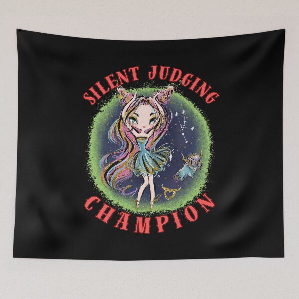 Item preview, Silent Judging Champion. taurus zodiac sign designed and sold by ZodiacWonders.