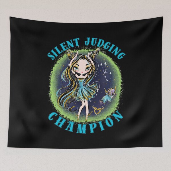 Item preview, Silent Judging Champion. taurus astrological sign designed and sold by ZodiacWonders.